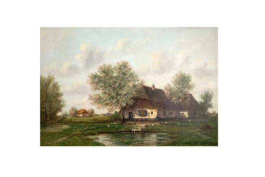 Arnold Marc Gorter (Dutch 1866-1933) Large Original Oil Painting on Canvas 60cm x 90cm