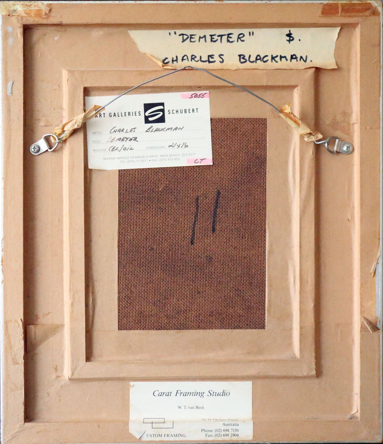 Charles Blackman (1928-2018) Original Mixed Media Painting 'Demeter' 21cm x 16cm