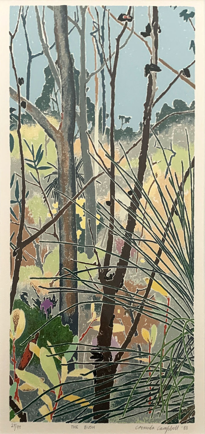 Cressida Campbell (b.1960) Original Limited Edition Signed Screenprint 'The Bush' 50cm x 22cm