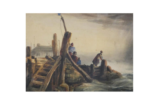 Conrad Martens (1801-1878) Original Watercolour Painting 'The Approaching Storm' 30cm x 21cm