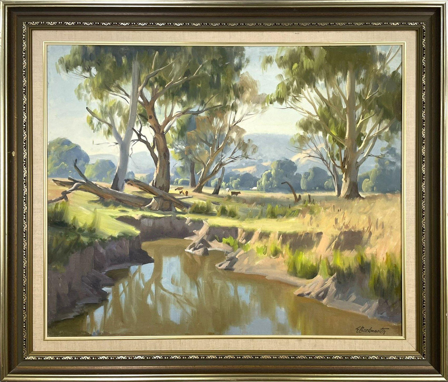 Ernest Buckmaster (1897-1968) XLarge Original Oil Painting 'Thornton Landscape' 70cm x 85cm