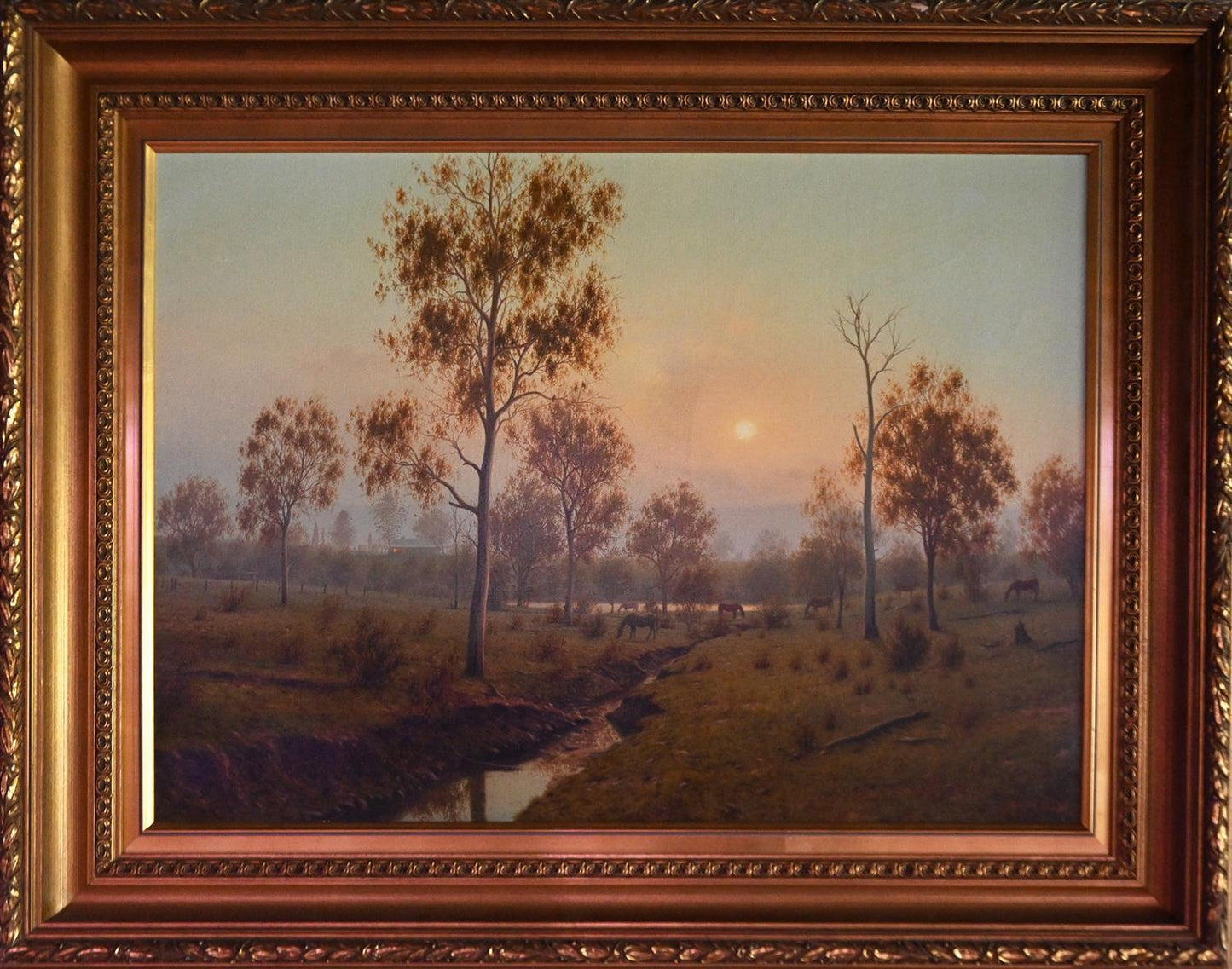 Joseph Frost (b.1953) XLarge Original Oil Painting on Canvas 'Fire Haza' 59cm x 83cm