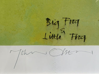 John Olsen (1928-2023) XLarge Limited Edition Signed Print 'Big Frog, Little Frog' 100cm x 80cm