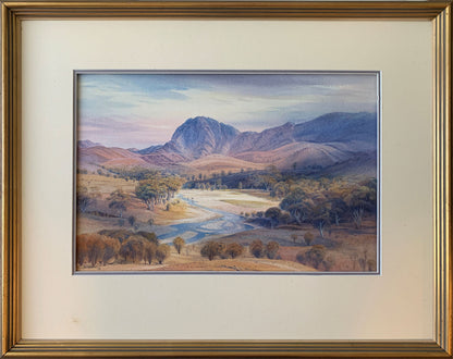 Kenneth Jack (1924-2006) Large Original Watercolour Painting 'Burragorang Valley' 34cm x 51.5cm