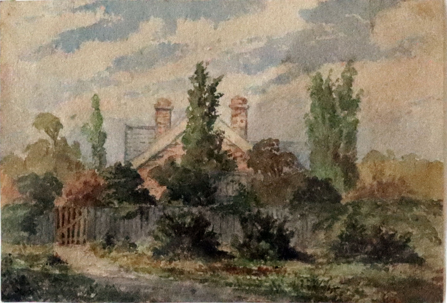 Louis Buvelot (1814-1888) Original Watercolour Painting 14.5cm x 22cm