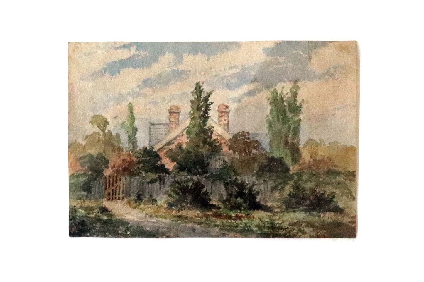 Louis Buvelot (1814-1888) Original Watercolour Painting 14.5cm x 22cm