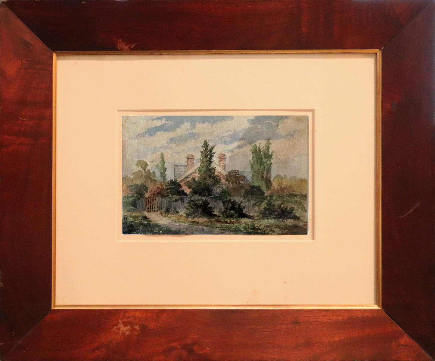 Louis Buvelot (1814-1888) Original Watercolour Painting 14.5cm x 22cm