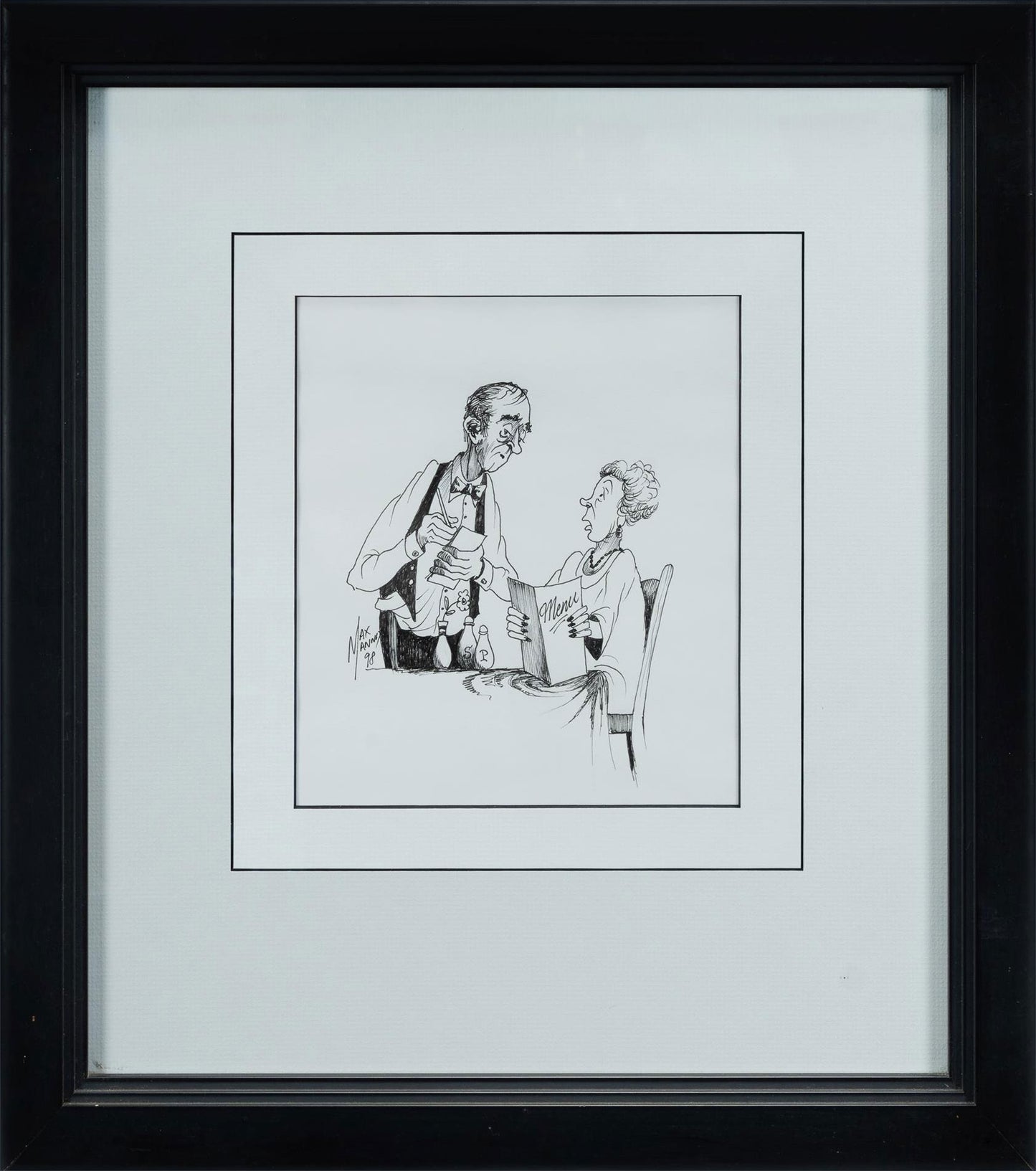 Max Mannix (1939-) Original Ink Sketch on Paper 'Incredible Edibles' 20cm x 17.5cm