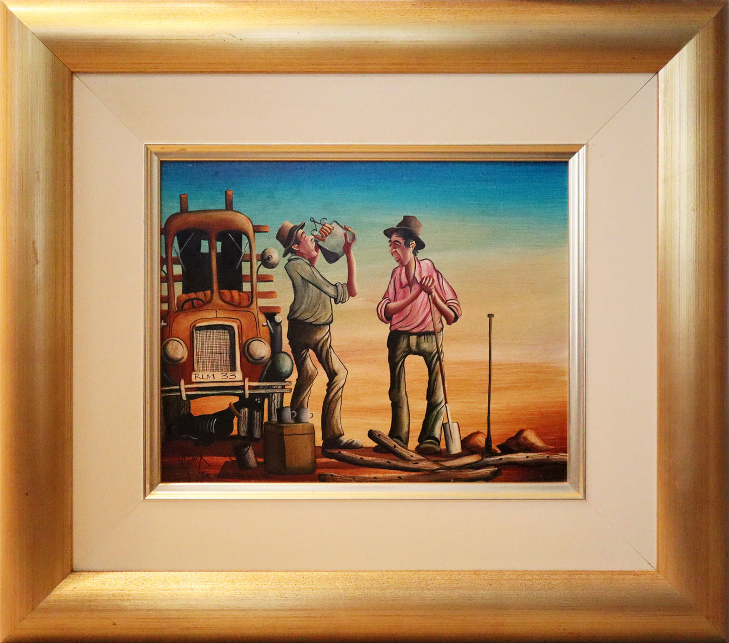Max Mannix (b.1939) Large Original Oil Painting on Board 29cm x 36.5cm