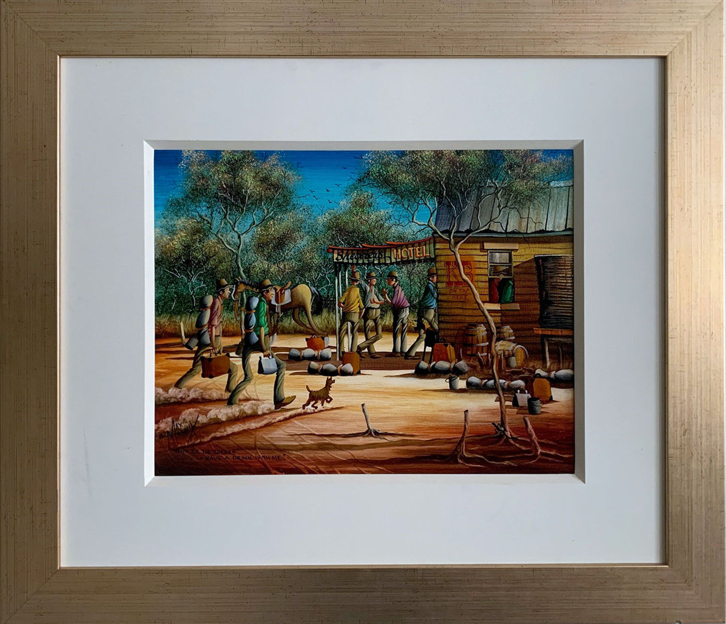 Max Mannix (b.1939). Extra Large Original Oil Painting on Board 35cm x 45cm
