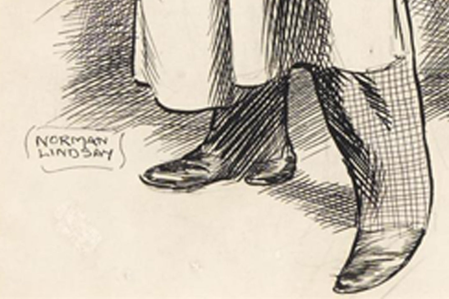 Norman Lindsay (1879-1969) - Original Signed Pen and Ink Drawing 30cm x 20.5cm