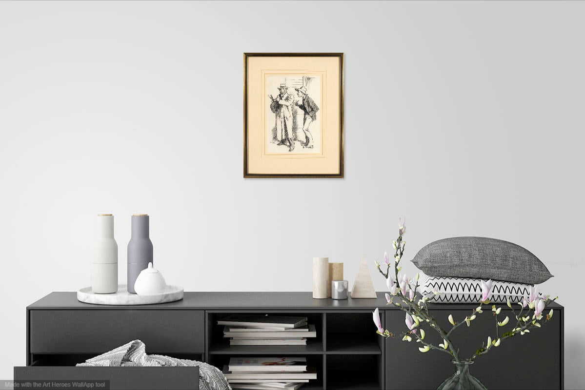 Norman Lindsay (1879-1969) - Original Signed Pen and Ink Drawing 30cm x 20.5cm