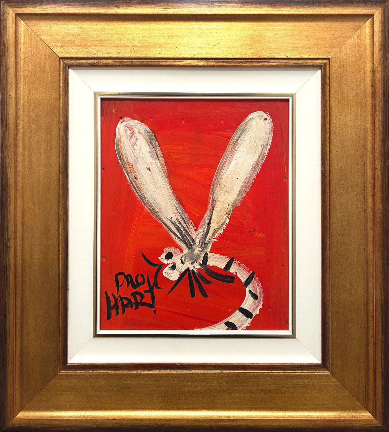 Pro Hart (1928-2006) - Large Original Oil Painting On Board 'Dragonfly' - 36cm x 29cm
