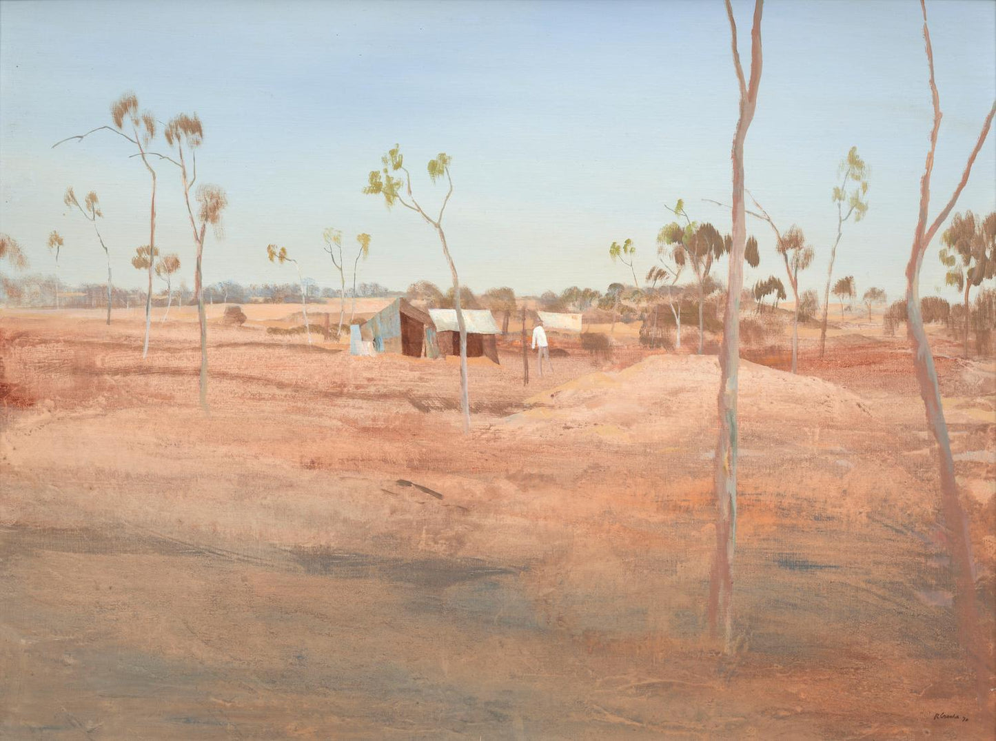 Ray Crooke (1922-2015), Extra Large Original Oil Painting on Board 74.5cm x 100cm