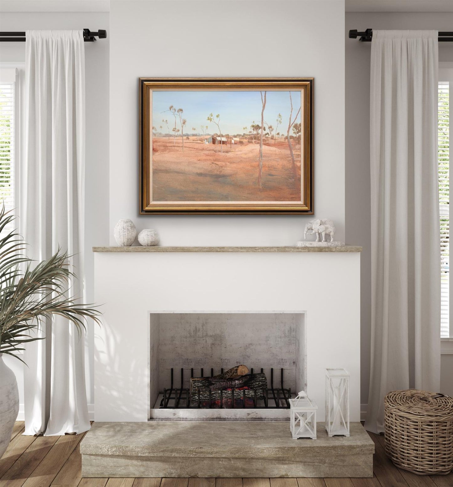 Ray Crooke (1922-2015), Extra Large Original Oil Painting on Board 74.5cm x 100cm