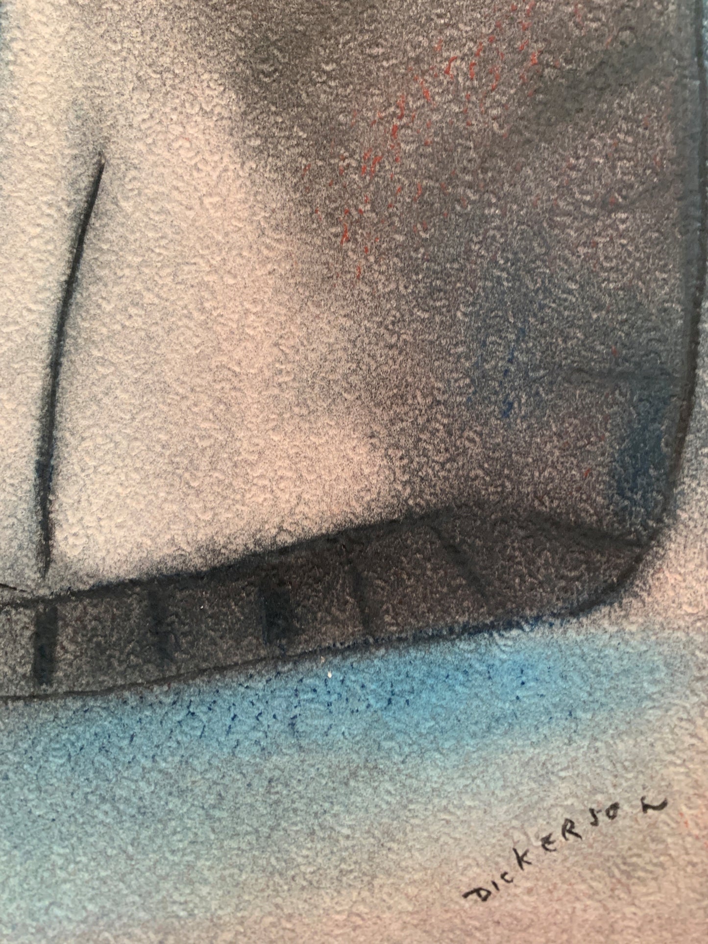 Robert Dickerson (1924-2015) Original Pastel Drawing 'The Family Cat' 37cm x 27cm