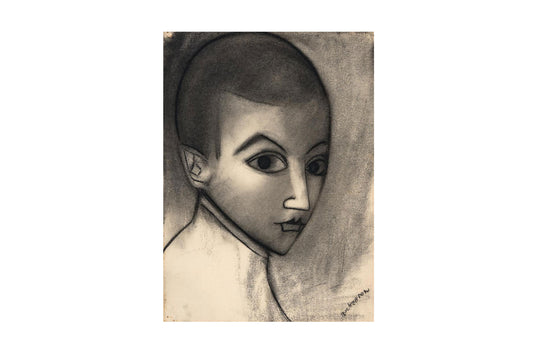 Robert Dickerson (1924-2015), Original Charcoal Drawing 'Young Man' 37.5cm x 27.5cm