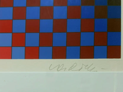 Victor Vasarely (1908-1997) - Original Signed Limited Edition Silkscreen "Harlequin" 65cm x 40cm