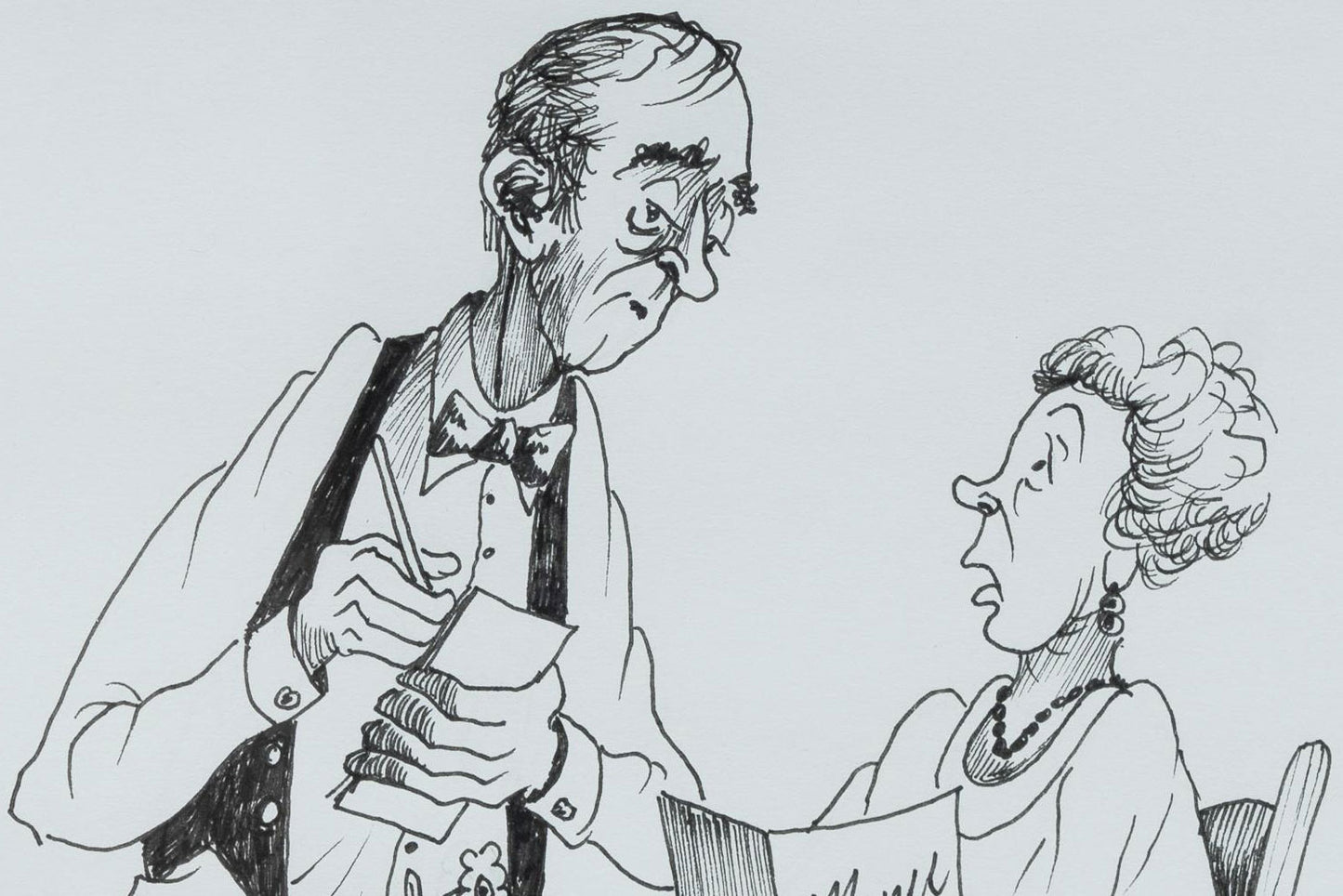 Max Mannix (1939-) Original Ink Sketch on Paper 'Incredible Edibles' 20cm x 17.5cm