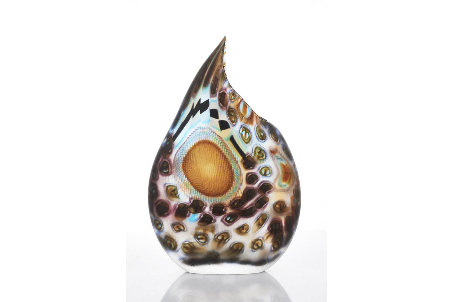 Afro Celotto (Italian, b. 1963) Murano, Italy Battuto Coppia Fissa Glass Vase