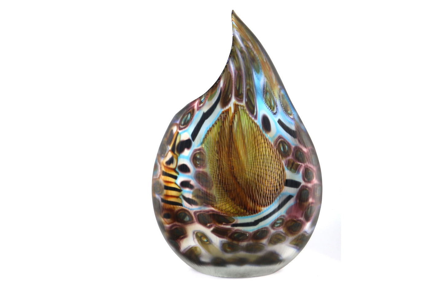 Afro Celotto (Italian, b. 1963) Murano, Italy Battuto Coppia Fissa Glass Vase