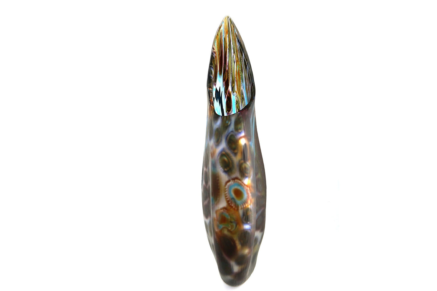 Afro Celotto (Italian, b. 1963) Murano, Italy Battuto Coppia Fissa Glass Vase
