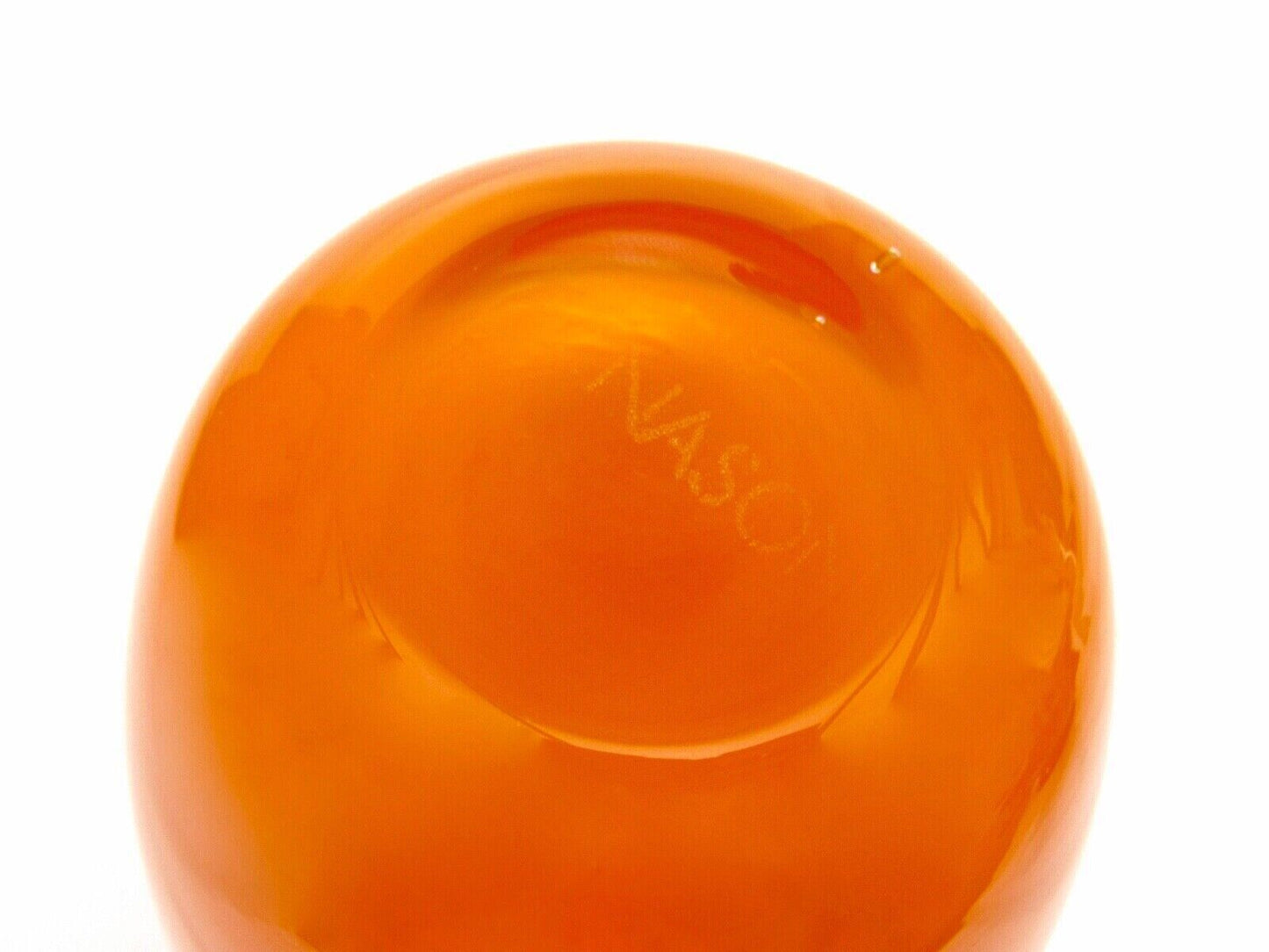 Carlo Nason (1935-), Murano, Italy - Orange and White Glass Vase 19cm