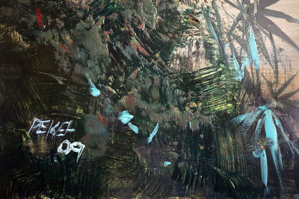 Herman Pekel (b.1956) "Through the Trees - Bondi" Large Original Oil on Board 73.5cm x 70cm