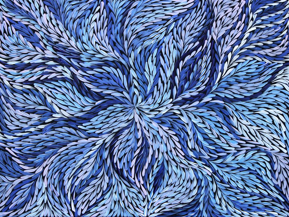 Rosemary (Pitjarra) Petyarre (c.1945), Bush Medicine Leaves 105cm x 90 cm