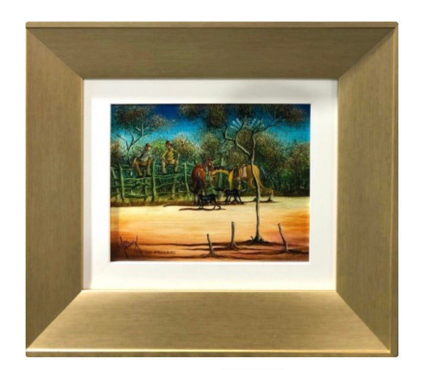 Max Mannix (b.1939). Original Oil on Board 20cm x 25cm