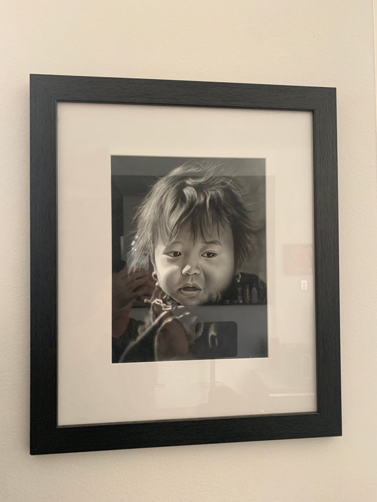 Joanne Morris (1974 - ) Hill Tribal Child Charcoal on Paper