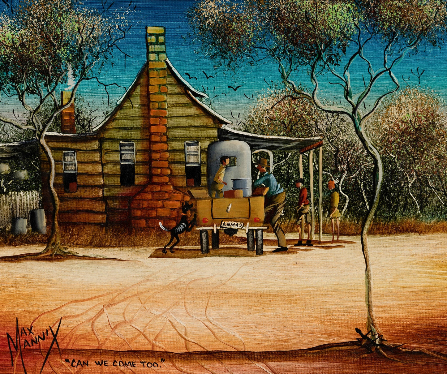 Max Mannix (b.1939). Original Oil on Board 19cm x 24cm