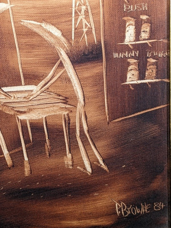 Peter Browne (1947-) Original Painting on Board 40cm x 30cm