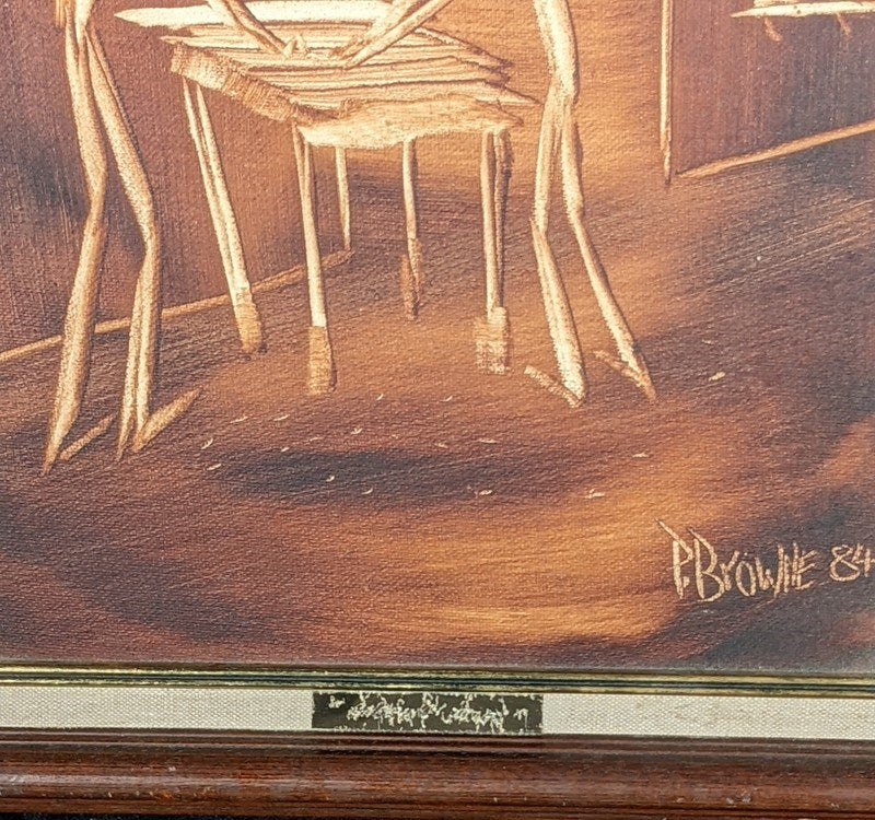Peter Browne (1947-) Original Painting on Board 40cm x 30cm