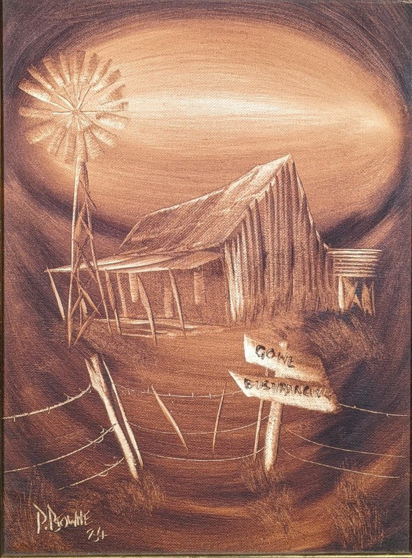 Peter Browne (1947-) Original Painting on Board 30cm x 40cm
