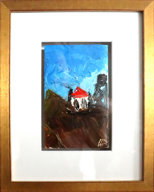 Pro Hart (1928-2006) - Original Oil Painting On Bible 18cm x 11cm