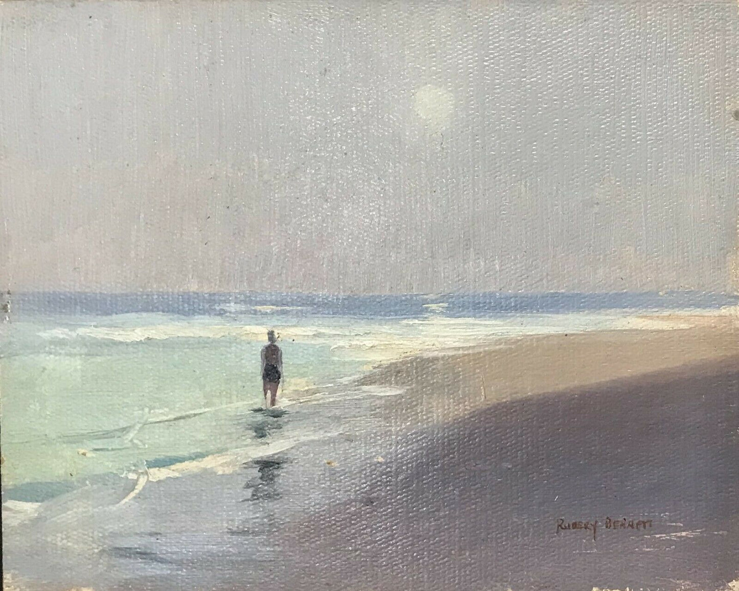 William Rubery Bennett (1893-1987) Original Oil on Board 17cm x 14cm