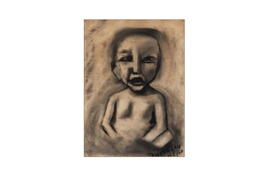 Robert Dickerson (1924-2015), Original 1960 Charcoal Drawing - 40cm x 30cm