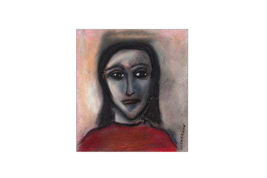Robert Dickerson (1924-2015), Original Colour Pastel and Charcoal Drawing - 26cm x 24cm