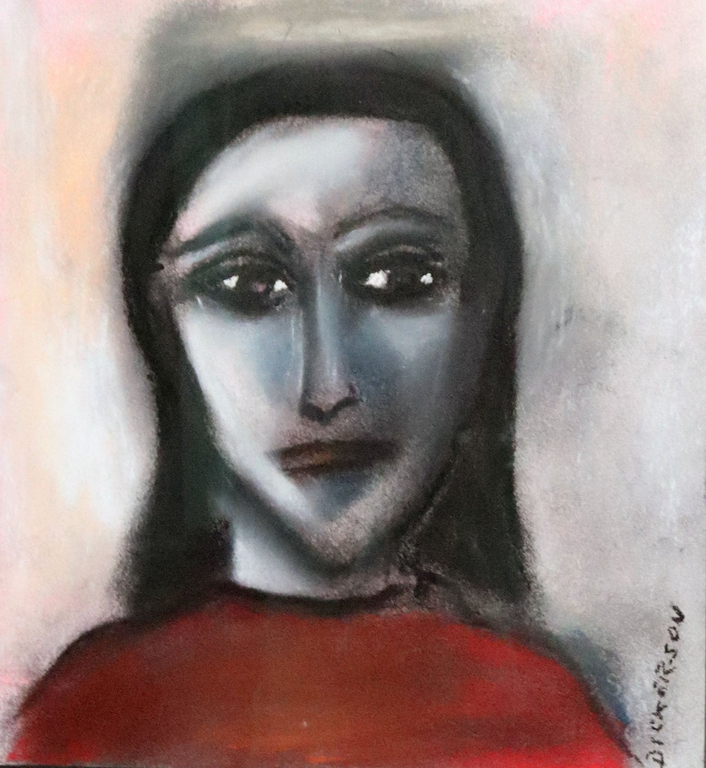 Robert Dickerson (1924-2015), Original Colour Pastel and Charcoal Drawing - 26cm x 24cm