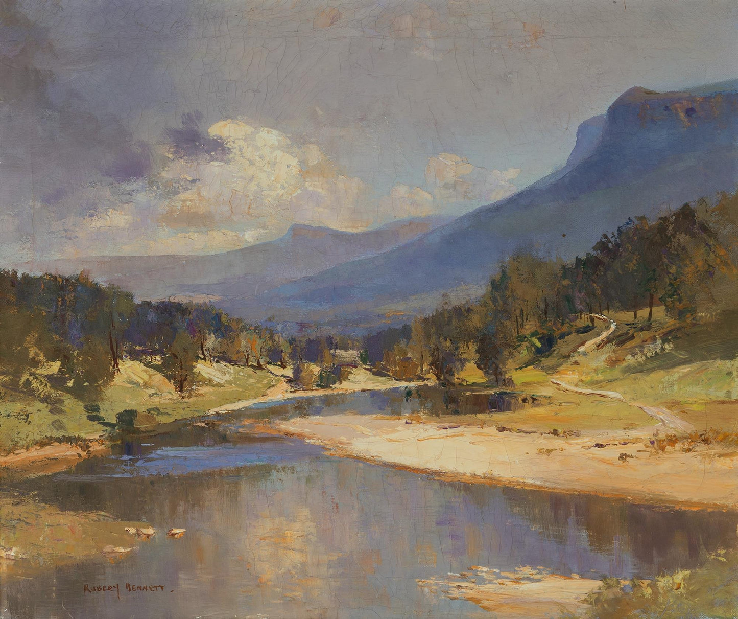William Rubery Bennett (1893-1987) Large Original Oil on Canvas 37cm x 45cm
