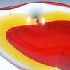 Aldo Bon Amber and Red Sommerso Murano Glass Fish 35.5cm