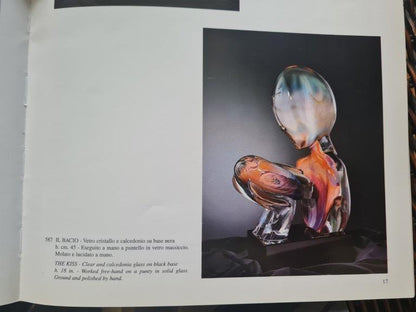 Dino Rosin (Italian, b. 1948) Murano, Italy Large Glass Sculpture 'The Kiss' 50cm