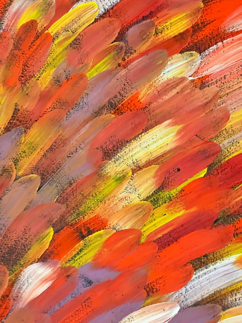 Gloria Petyarre (c 1942-2021) Large Original Aboriginal Painting - 'Bush Medicine Leaves' 204cm x 120cm Stretched