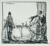 Adrian Feint (1894-1971) Original Signed Pen and Ink Drawing 'Opera Ballet Scene' 6.5cm x 7cm