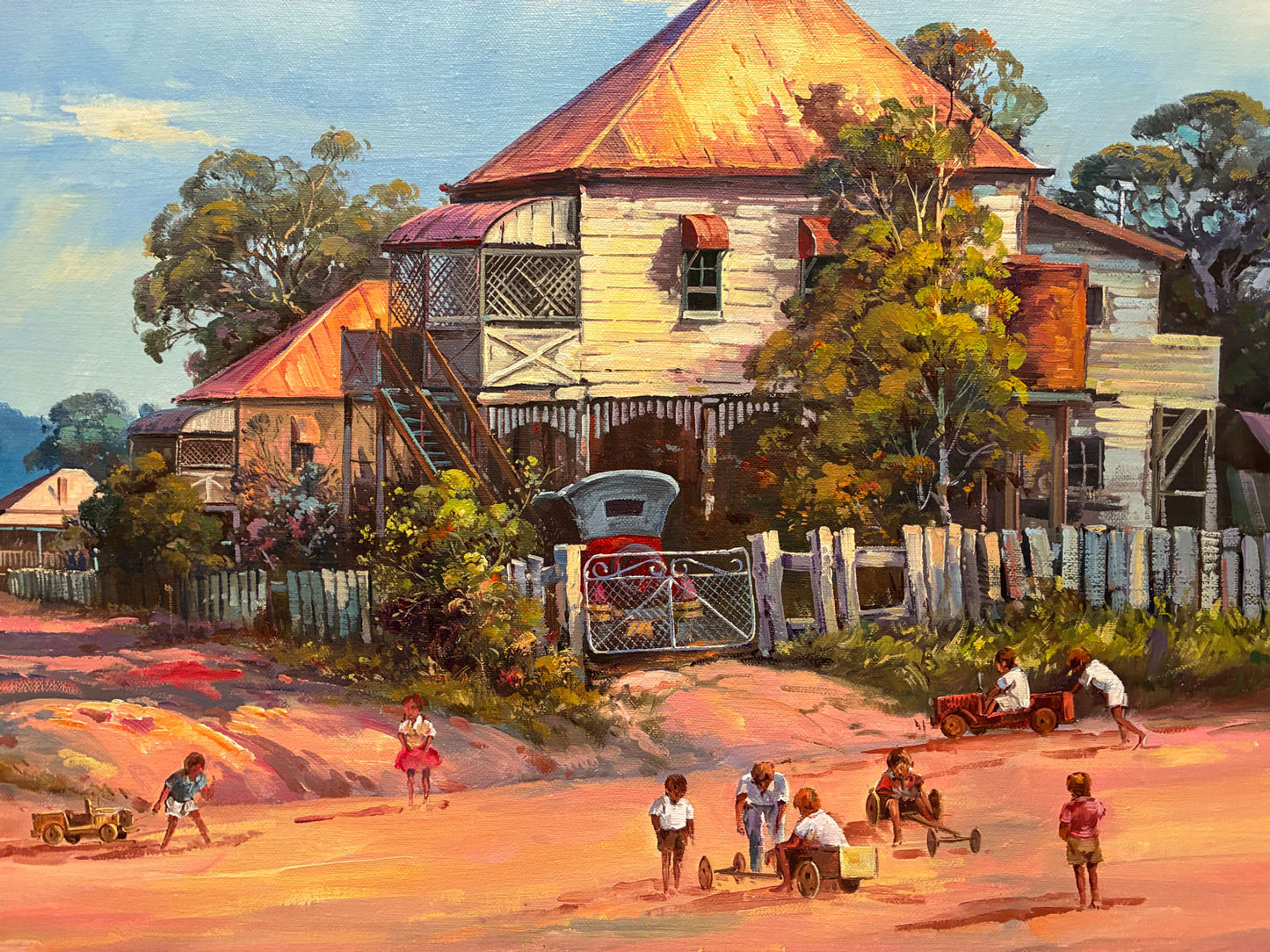 D'Arcy Doyle (1932-2001) XLarge Original Oil Painting 'Play Before the Storm' 50cm x 60cm w/COA