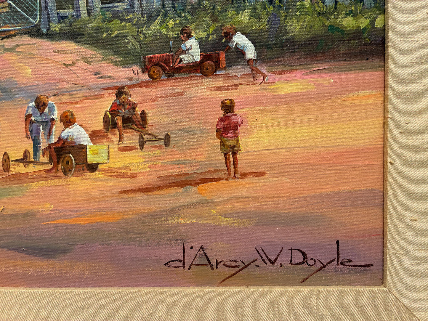 D'Arcy Doyle (1932-2001) XLarge Original Oil Painting 'Play Before the Storm' 50cm x 60cm w/COA
