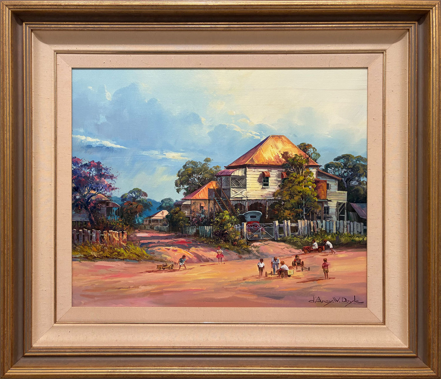 D'Arcy Doyle (1932-2001) XLarge Original Oil Painting 'Play Before the Storm' 50cm x 60cm w/COA