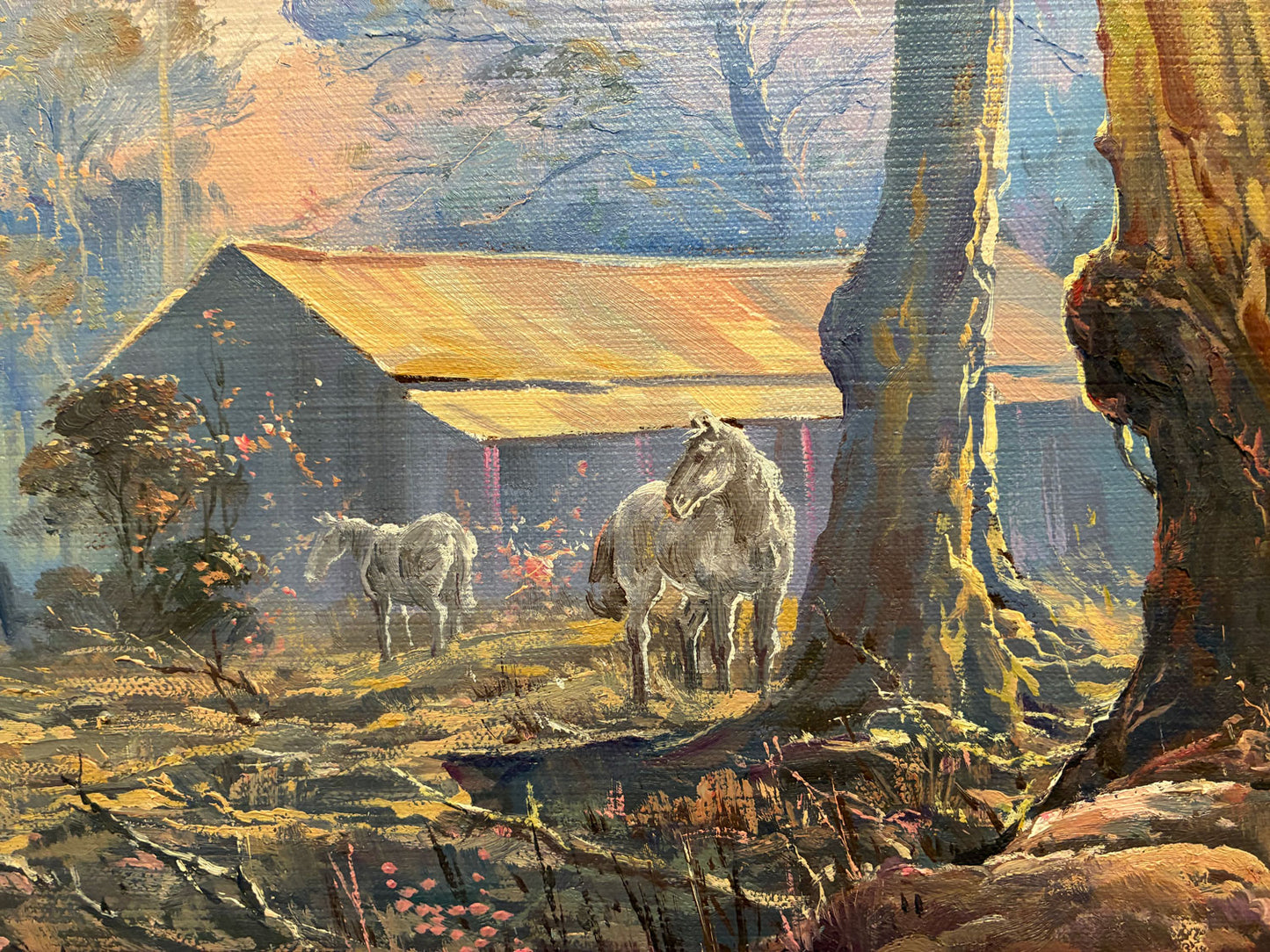 D'Arcy Doyle (1932-2001) Large Original Oil Painting on Board 'Work Day' 50cm x 60cm w/COA