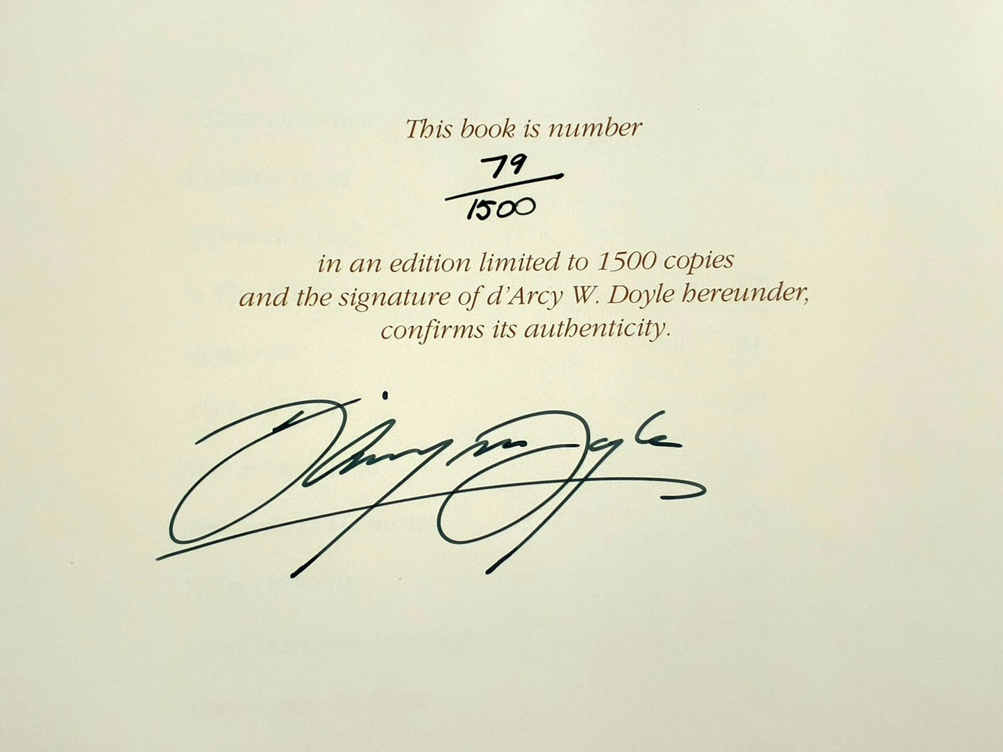 D'Arcy Doyle (1932-2001) Signed Hardcover Book "The Life and Art of d’Arcy W. Doyle" Ronald Coles